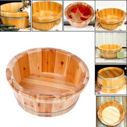 Bathtubs Foot Basin Wood Bucket Foot Bath Tub Washing Barrel Pedicure Barrel Footbath Home Foot Bath Basin or Women Soaker Washing Do SPA