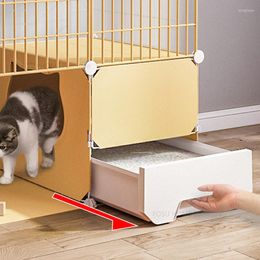 Cat Carriers Home Indoor Cages Villa Closed Litter Box One House With Toilet Oversized Free Space Kennel For Cats