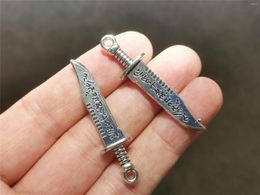 Charms 5pcs Knife Dagger Charm Antique Silver Color Wholesale Bulk Lot For Necklace Keychain Bracelet Earring Jewelry Maki