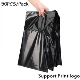 Bags INPLUSTOP Black Plastic Shipping Bags Tote Bag 50pcs/lot PE Poly Mailing Waterproof Envelope Self Adhesive Seal Courier Bags