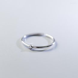 Cluster Rings MloveAcc Anti-allergy Original 925 Sterling Silver Wedding Couples Smooth Simple CZ Engagement Ring For Men And Women