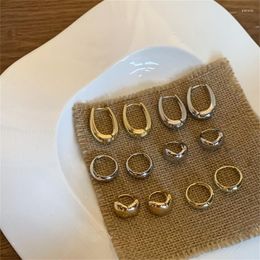 Hoop Earrings Classic Gold Silver Colour Ear Buckle For Women Round Small Large Circle Party Fashion Jewellery Accessories