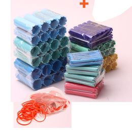 Hair Rollers Hair Rollers Rubber Band Beauty Kit Hair Rollers Curlers Hairdressing Cold Perm Rod Fluffy Wavy Hair Maker Curling UN855 230505