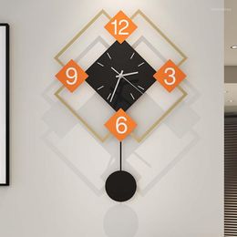 Wall Clocks Modern Design Watch Big Bedroom Stylish Silent Pendulum Clock Kitchen Metal Aesthetic Orologio Da Parete Home Decor