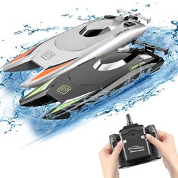 ElectricRC Boats 2.4GHz 4CH Electric Remote Control Racing Ship 25kmh Dual Motor RC Speed Boat High Speed Remote Control Racing Ship Toys 230504