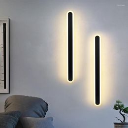 Wall Lamp LED Long 40/60/80/100/120cm Modern Indoor Light Surface Mounted Living Room Nordic Sconce Background Lamps