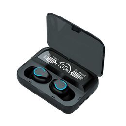 Mini private model f9-47tws Bluetooth headset dual headset in ear plug sports touch flashlight