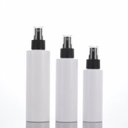 100ML 150ML 200ML Cosmetic Spray Bottle White Flat Shoulder PET Bottle Black Stripe Spray Toner Spray Bottle 100PCS/LOT