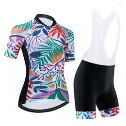 Racing Jackets 2023 Women's Cycling Jersey Set Short Sleeve Bicycle Clothes Bib Shorts And Summer Road Bike Shirts