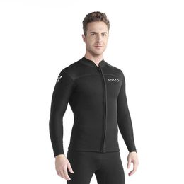 Wetsuits Drysuits Adults 3mm Wetsuits JacketPants Long Sleeve Neoprene Wetsuits TopBottom Front Zip Thermal Swimsuit Surfing Scuba Diving Suits J230506