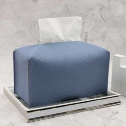 Tissue Boxes Napkins Simple Tissue Case Box Container Leather Retro Toilet Pumping Box Car Towel Napkin Papers Bag Holder Box Case Pouch Table Decor Z0505