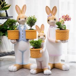 Vases Flowerpot Floor Ornaments Creative Personality Fashion Household Indoor Plants Potted Balcony Gardening Flowers