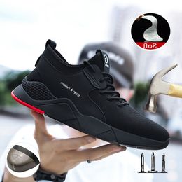 Safety Shoes work shoes men's light sneakers Safety comfortable large size anti-smashing steal toe casual non-slip puncture shoes 230505