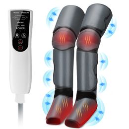 Leg Massagers Foot Leg Heat air pressure leg massager promotes blood circulation body muscle relaxation lymphatic drainage device 230505