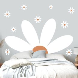 Wallpapers Flower Headboard Wall Stickers Nordic Style Boy Girl Baby Kids Room Decor Aesthetic Wallpaper Home Decoration Wallstickers 230505