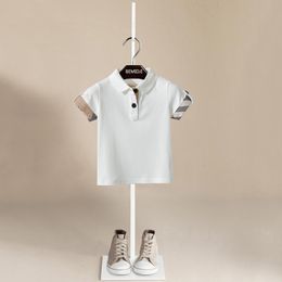 Polos Design Summer Baby Boy Shirt Fashion Kids Short Sleeve T Shirt Striped Children Cotton Clothes 19 Years Boy Tops Drop 230504