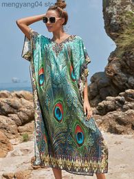 Women's Swimwear Easy Dry Beach Cover Up Robe Plage Vestido Playa Beach Pareo Swimsuit Cover Up Beachwear 2023 Bathing Suit Women Maxi Dress T230505