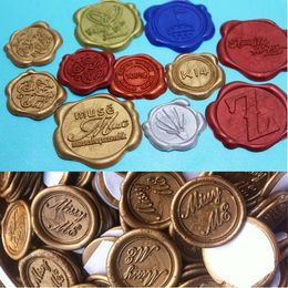 Stamping Customized design WAX SEAL STICKER Gift Sealing Wax Tags/Custom security stickers wedding envelop invitation gift custom