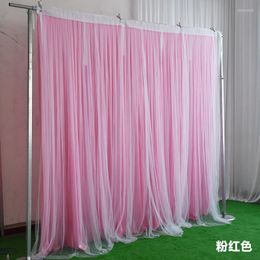 Party Decoration Express Double Layer Wedding Birthday Backdrop Curtain Po Booth Door Christmas Decor