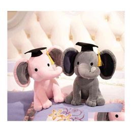 Plush Dolls 1Pc 25Cm Beautif Doctor Elephant Stuffed Graduation Baby Soft Toys For Ldren Girls Xmas Birthday Gift J220729 Drop Deliv Dhtkz