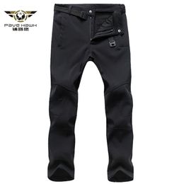 Men's Pants Winter Thick Warm Fleece Shark Skin Casual Tactical Military Trousers Male Stretch Waterproof Outwear Sweatpants 230428