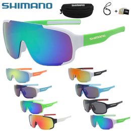 Outdoor Eyewear Ririginal Shimano ashiashion ew ununglasses en inattage un lalasses nnti-efeflective Mirror oman om ut oor lalassic lalasses P230505