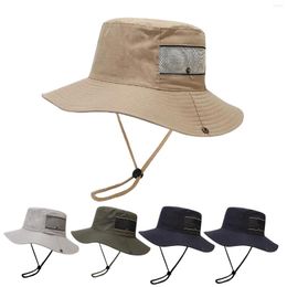 Wide Brim Hats Visor Sun Hat Breathable Boonie Lightweight Outdoor Mesh Cap For Travel Fishing Protective Spring Summer