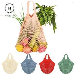 Storage Bags Homlly Cotton Mesh Net String Shopping Tote Bag