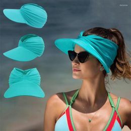 Wide Brim Hats Flexible Adult Sun For Women Summer Anti-UV Visor Sunhat Travel Sport Caps Fashion Beach Protection