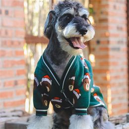 Sweaters Christmas Dog Clothes Cardigan Winter Cat Puppy Yorkie Poodle Pomeranian Schnauzer Pug French Bulldog Sweater New Year Pet Coat