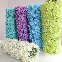 Decorative Flowers 40x60cm Hydrangea Flower Carpet Arch Wall Guelder Artificial Wedding Decoration Christmas Halloween