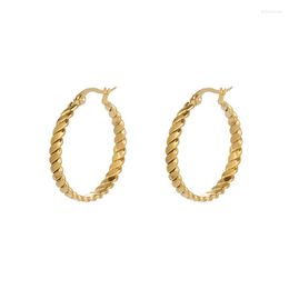 Hoop Earrings Fashion Round Exaggerated Large Stainless Steel For Women