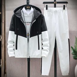 Other Panties Men's Sportswear Set, Fat Guy, Spring and Autumn, Plus Size, Korean Trendy Casual Jacket Paired with a Two-piece Set{category}