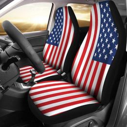 Car Seat Covers Patriotic American Flag 103131 Pack Of 2 Universal Front Protective Cover