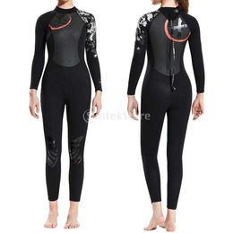 Wetsuits Drysuits 15mm Diving Wetsuit Long Sleeve Wet Suit Jumpsuit Full Body Suit OnePiece Scuba Dive Long Sleeve Rash Guard for Women J230505