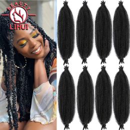 Hårbulkar syntetiska virkning flätor hår kinky lockigt flätande hår flätor afro vridning hår bulk förlängningar hår för svart kvinna 28inc 230504