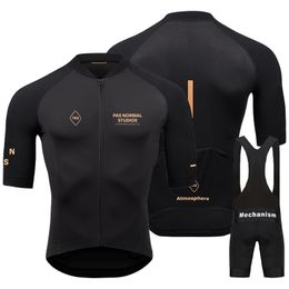 Cycling Jersey Sets Pas Normal Studios Men Summer Set PNS Bicycle Clothing Bike Wear Clothes Maillot Ropa Ciclismo RYZONING 230505