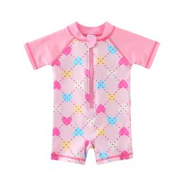 Baby Girl's badkläder baddräkt småbarn simning kostymer solskydd strandkläder 230504