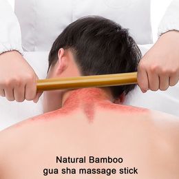 Back Massager Natural Bamboo Sticks Face Neck Cellulite Gua Sha For body Muscle Pain Relief Maderoterapia Roller 230504