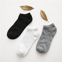 Men's Socks Men Fashion Casual No Show Solid Cotton Outdoor Sports Small Foot Heel Protection Boat Black SocksMen's