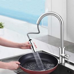 Faucets Showers Accs Type pull head pull-out kitchen faucet two-function hand-held sprinkler kitchen wash basin faucet accessories brushed small sprinkles by DHL