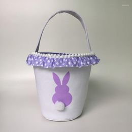 Gift Wrap 10pcs/lot Arrival Ruffled Blank Decoration Cute Tote Bag Easter Basket Bucket