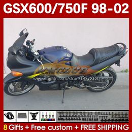 Body For SUZUKI KATANA GSX600F GSXF600 GSXF750 GSXF 600 750 CC 98 99 00 01 02 169No.133 600CC 750CC GSX750F GSXF-600 GSXF-750 1998 1999 2000 2001 2002 Fairing matte black