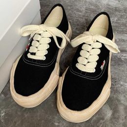 Co branded Maison Mihara Yasuhiro MMY Dissolved Shoes Versatile Casual Canvas Shoes Mens Women High rise Board Shoes