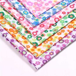 Fabric 50*150cm gear flower polyester imitation silk fabric for headwear shoes hats toys towel handmade diy P230506