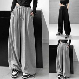 Women's Pants s Oversize Jogger Vintage Fashion Sweatpant Korean Y2K Summer Harajuku High Waist Black Loose Wide Leg Trouser 230506