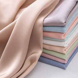 Fabric Chiffon Fabric for Clothing Colour Pyjama Shirt and Polyester Satin Micro Elastic Fabric Padded for Summer P230506