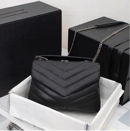 High Quality Loulou Bag Fashion Designer Luxury Bags Real Leather Messenger Bag Chain shoulder Crossbody Classic flap Women Purse Black Gold Silver Chain Tote Coin