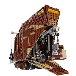 Blocks 3296PCS MOC Famous Movie Scene desert city DIY Children s Toy Sandcrawler Model Christmas Building MOC 75059 230506