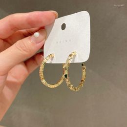 Hoop Earrings Woman Earring Geometric Small Square Circle For Korean Fashion Jewellery Wedding Party Girl's Unusual